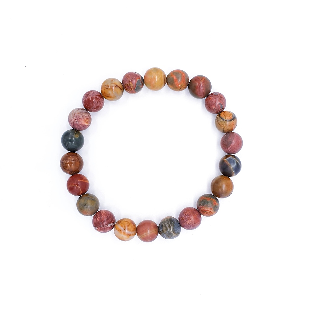 Jaspis picasso 8 mm - náramek - Obrázek 4