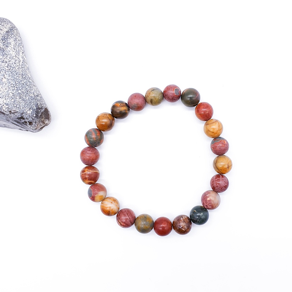 Jaspis picasso 8 mm - náramek