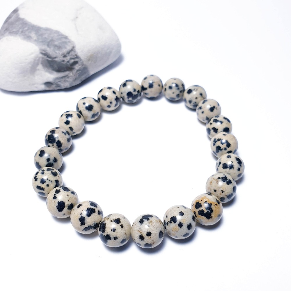 Dalmatin jaspis 8 mm - náramek - Obrázek 2