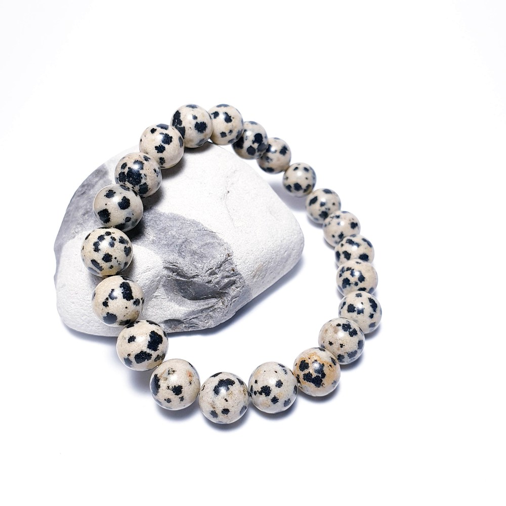 Dalmatin jaspis 8 mm - náramek - Obrázek 3