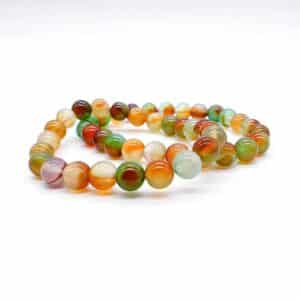 Paví achát 8 mm - náramek