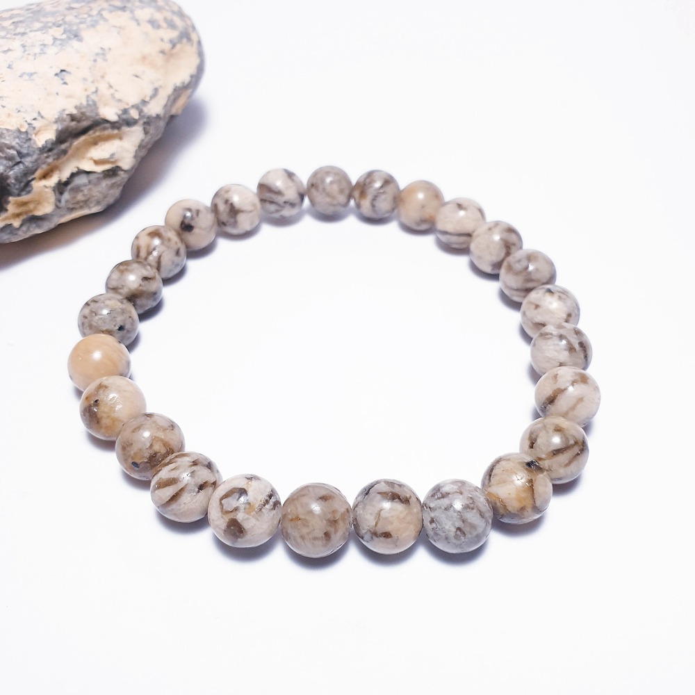 Jaspis zebra 8 mm - náramek