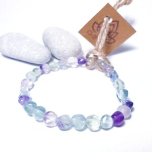 Fluorit oblázky 6 mm - náramek
