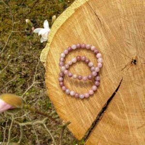 Jahodový křemen 8 mm - náramek