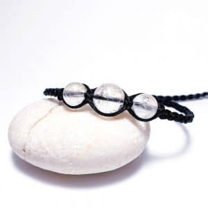 Křišťál (black) - pletený náramek