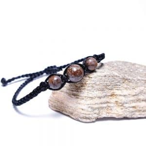 Mahagonový obsidián - pletený náramek