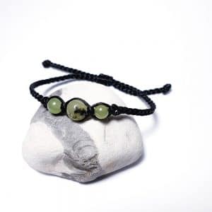 Prehnit - pletený náramek