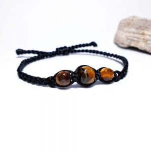 Tygří oko - pletený náramek