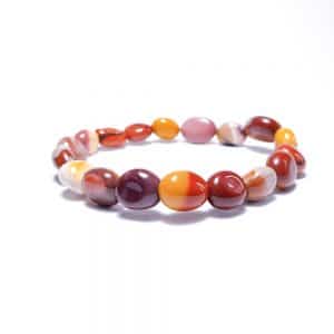 Jaspis mookait oblázky - náramek