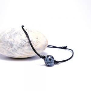 Vločkový obsidián - simple náramek