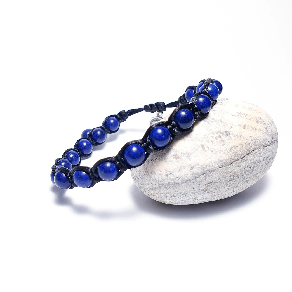 Lapis lazuli 6 mm - shamballa náramek - Obrázek 3