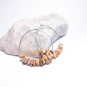 Obrázkový jaspis zlomky - náušnice