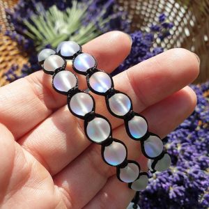 Duhový shamballa náramek