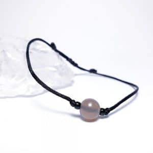 Šedý achát - simple náramek