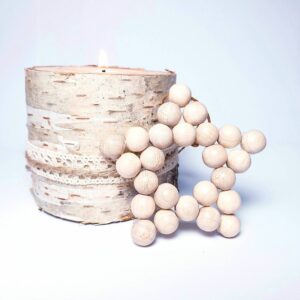 Dřevěná hvězda 6,8 cm - vánoční ozdoba