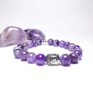 Ametyst - buddha náramek