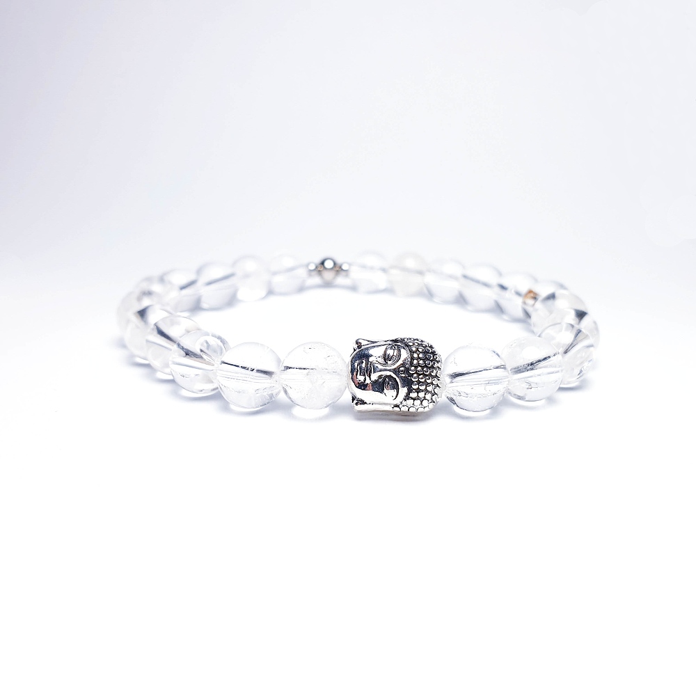 Krišťál - buddha náramek