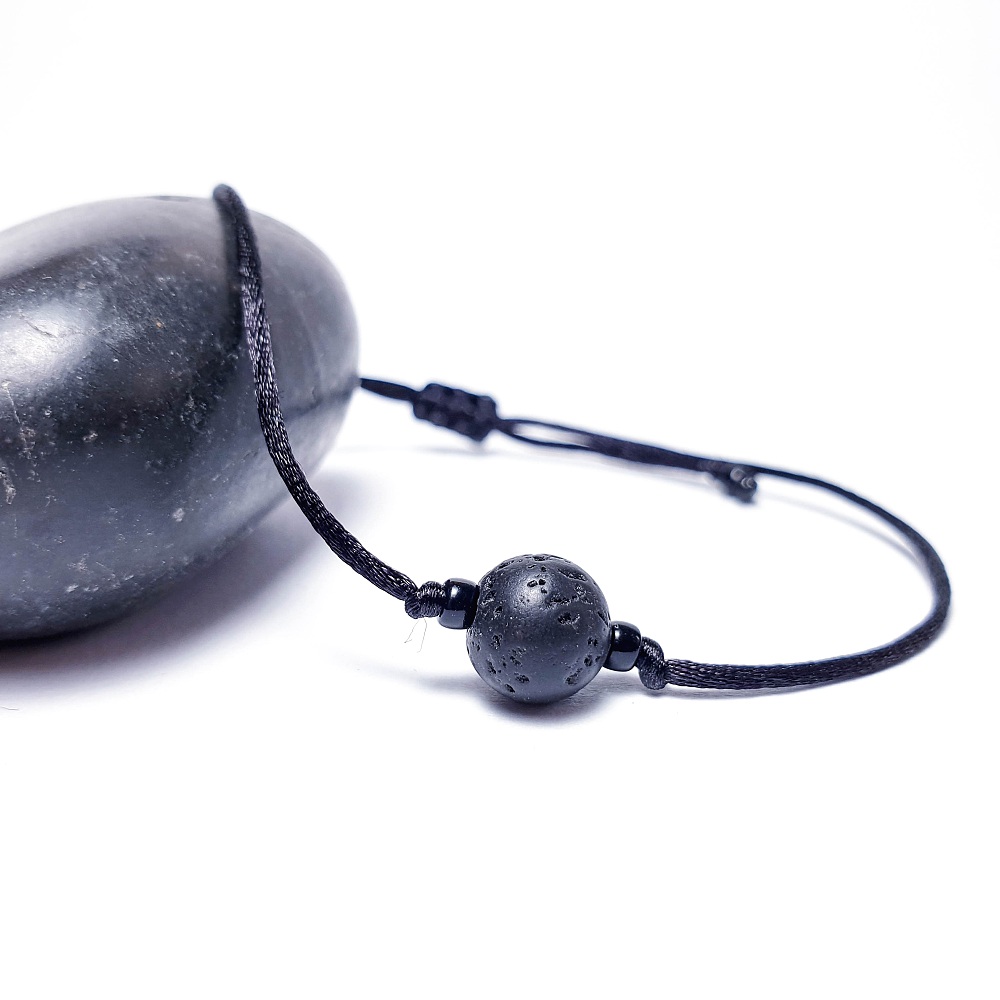 Lávový kámen - simple náramek - Obrázek 3