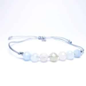 Morganit fazetovaný 6 mm - silky náramek