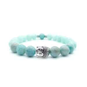 Amazonit 8 mm - buddha náramek