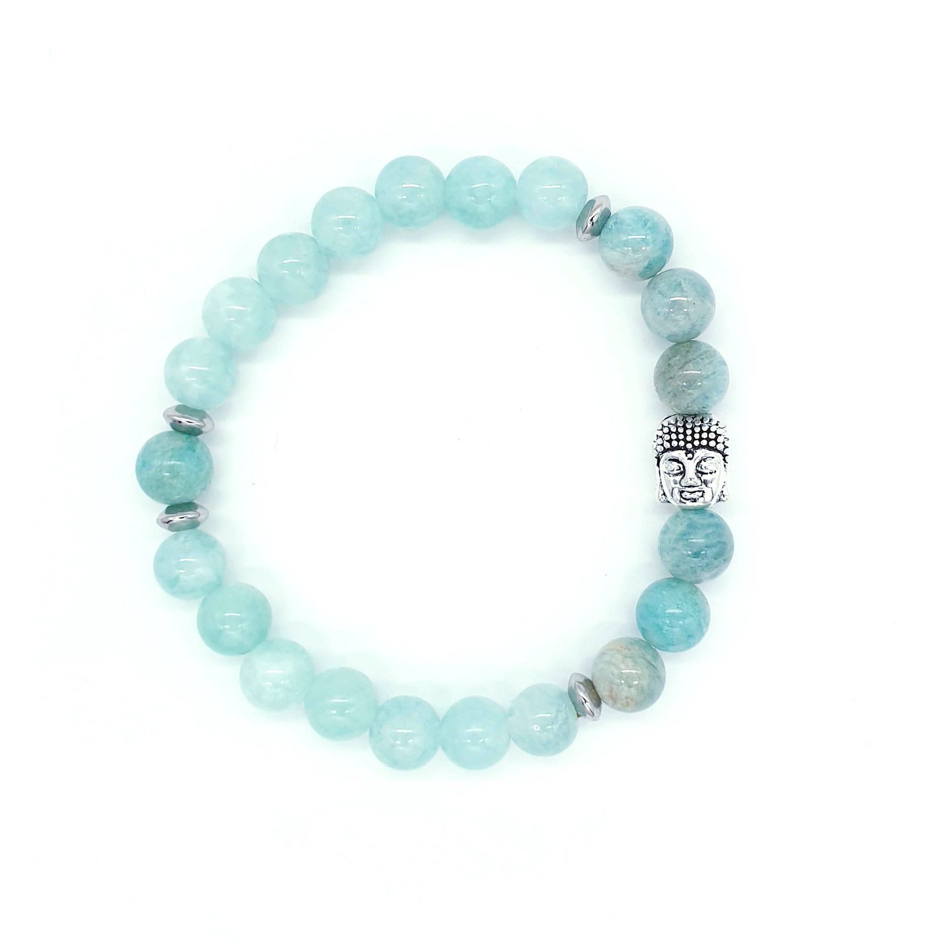Amazonit 8 mm - buddha náramek - Obrázek 2