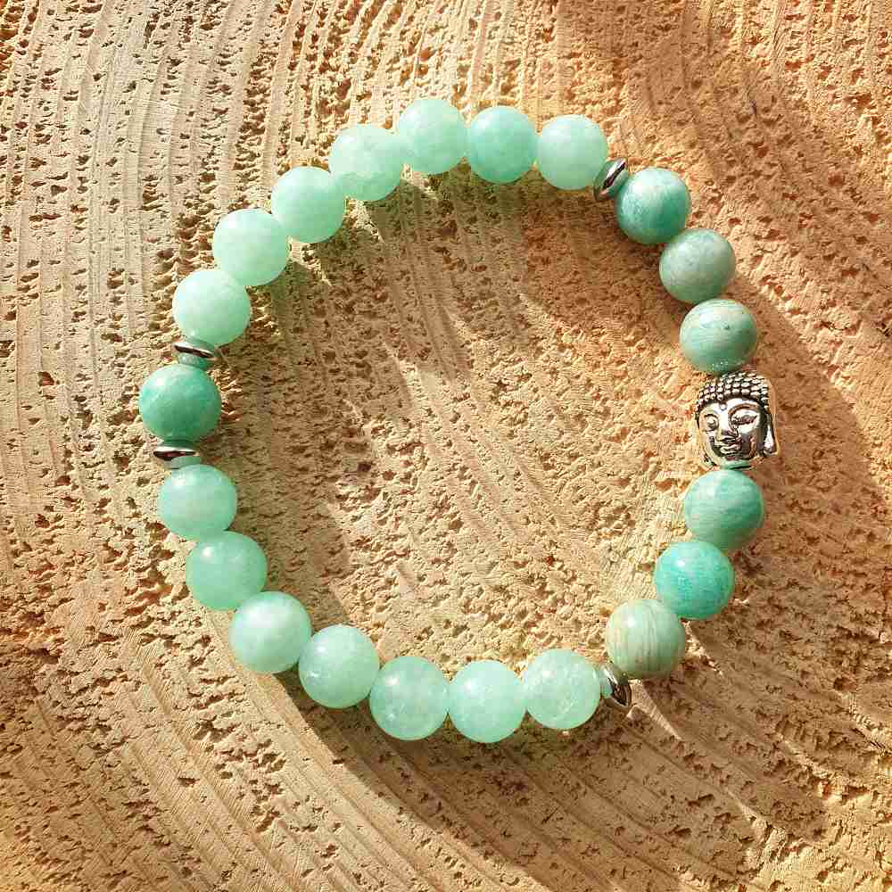 Amazonit 8 mm - buddha náramek - Obrázek 4