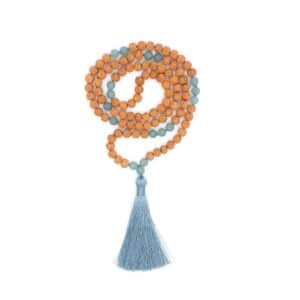 Rudraksha a avanturín 8 mm - Japa Mála náhrdelník