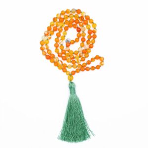 Oranžový achát 6 mm - Japa Mála náhrdelník