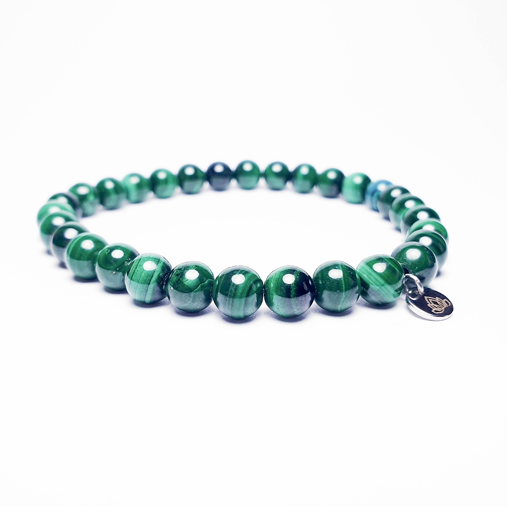 Malachit 6 mm- náramek