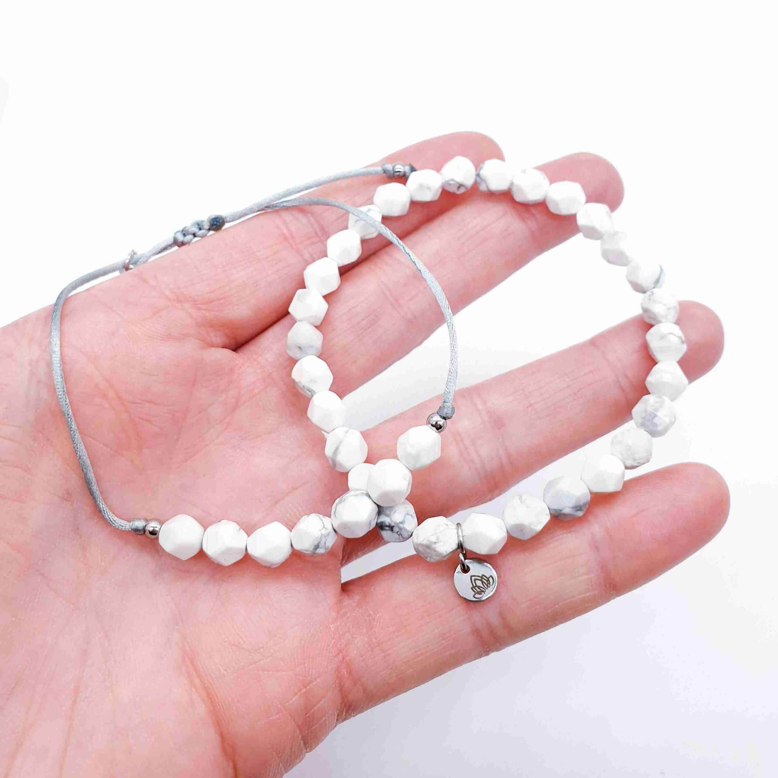 Magnezit fazetovaný 6 mm - sada náramků - Obrázek 5