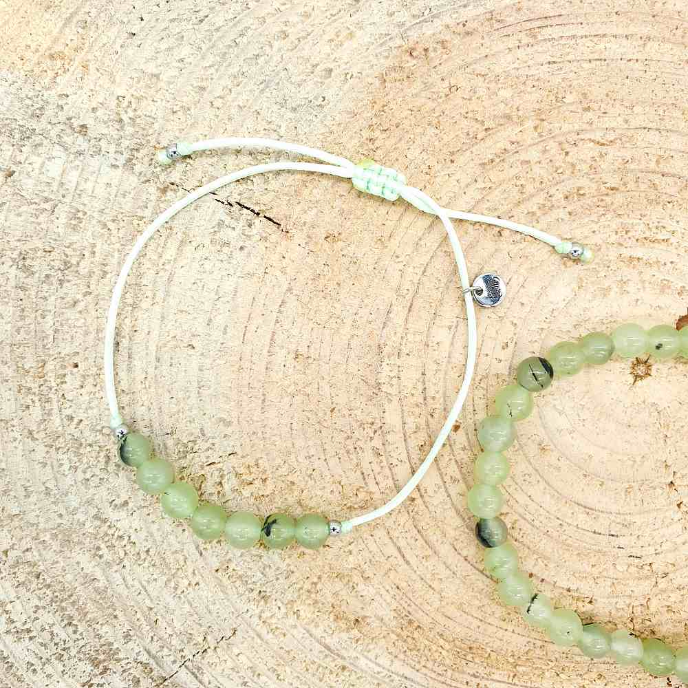 Prehnit 6 mm - sada náramků - Obrázek 2