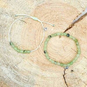 Prehnit 6 mm - sada náramků