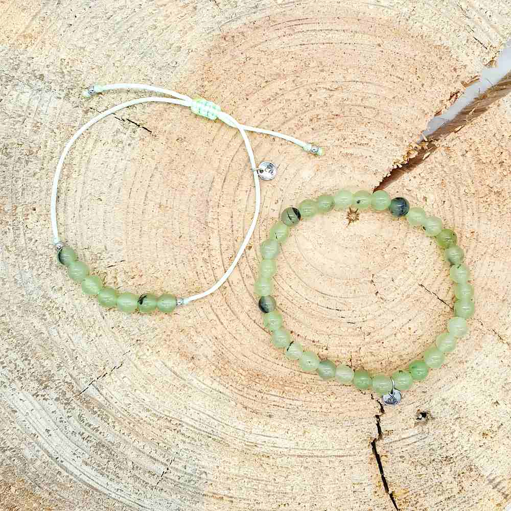 Prehnit 6 mm - sada náramků