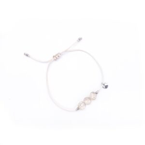 Latté skleněné korálky - silky náramek