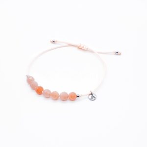 Sluneční kámen fazetovaný 6 mm - silky náramek