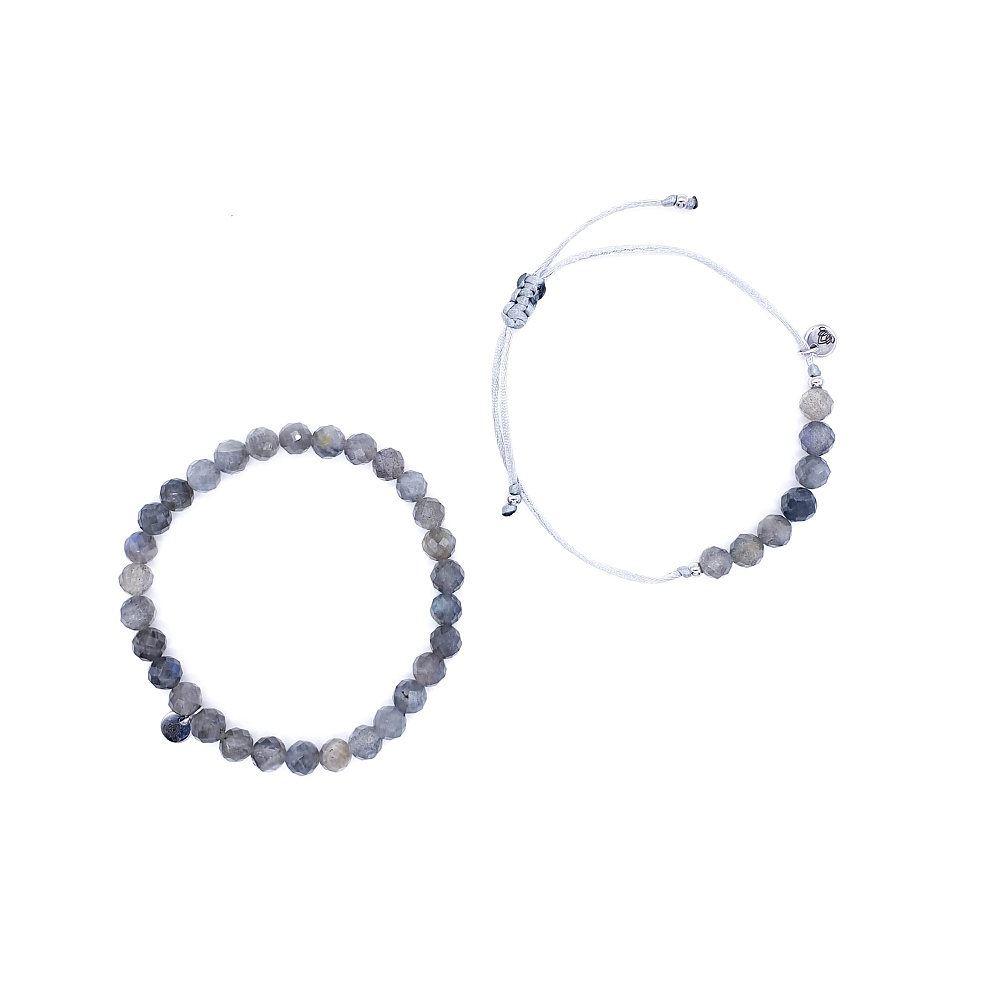 Labradorit fazetovaný 6 mm - sada náramků - Obrázek 2