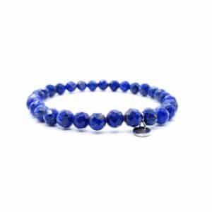 Lapis lazuli fazetovaný 6 mm - náramek