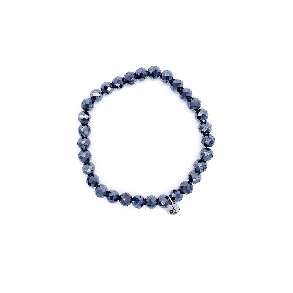 Hematit fazetovaný 6 mm - náramek - Obrázek 2