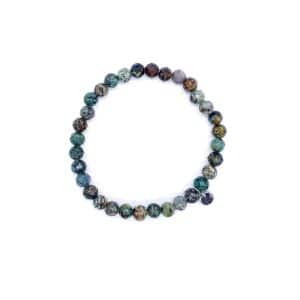 Africký tyrkys fazetovaný 6 mm - náramek