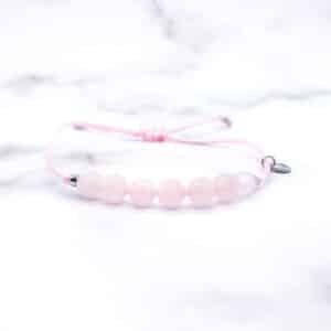 Růženín fazetovaný 6 mm - silky náramek