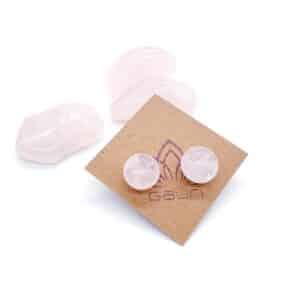 Pecky růženín 12 mm - náušnice