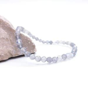 Labradorit fazetovaný 4 mm - náramek