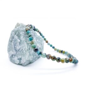 Africký tyrkys fazetovaný 4 mm - náramek