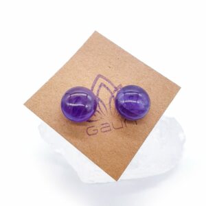 Pecky ametyst 12 mm - náušnice