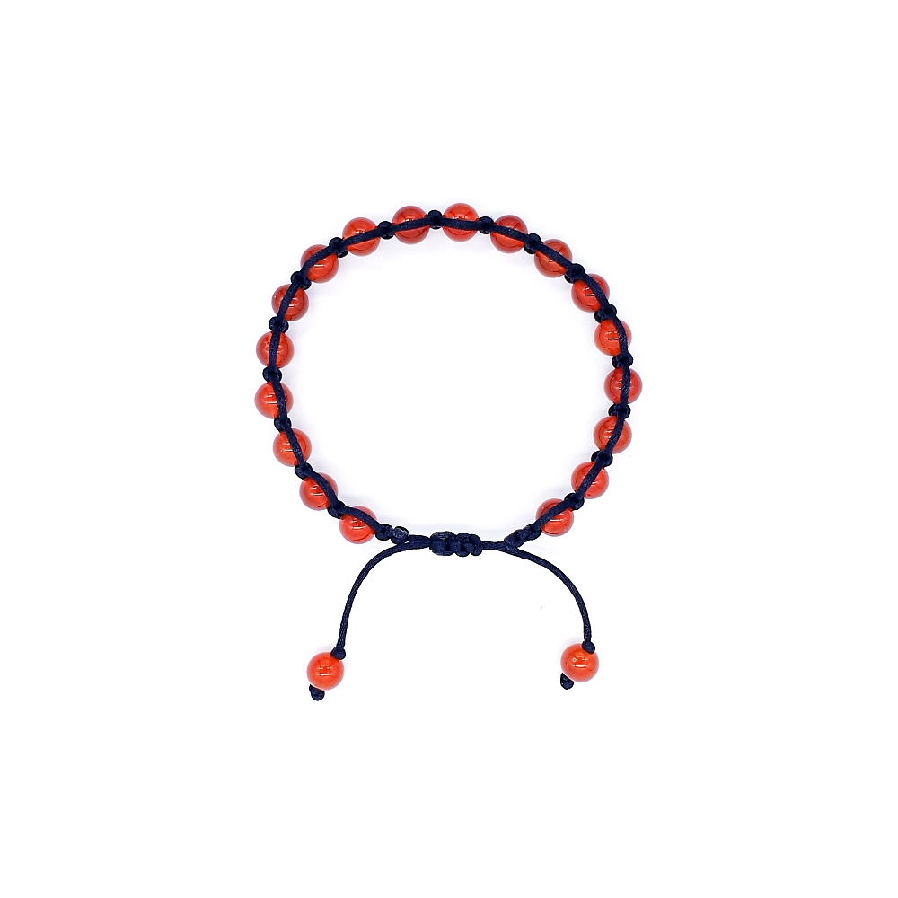 Karneol 6 mm - shamballa náramek - Obrázek 2