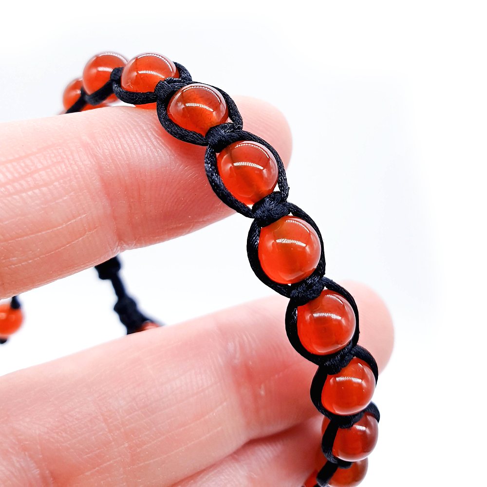 Karneol 6 mm - shamballa náramek - Obrázek 3