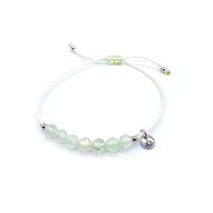 Prehnit fazetovaný 6 mm - silky náramek