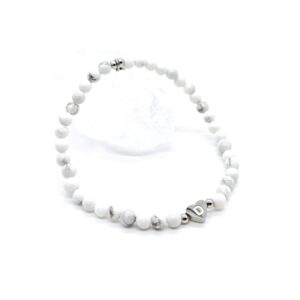 Magnezit 5 mm - náramek s iniciálou