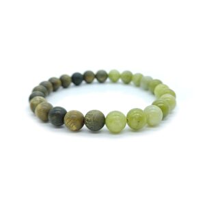 Santalové dřevo, jadeit 8 mm - pánský náramek