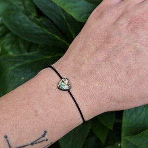 Abalonská mušle, srdce - simple náramek